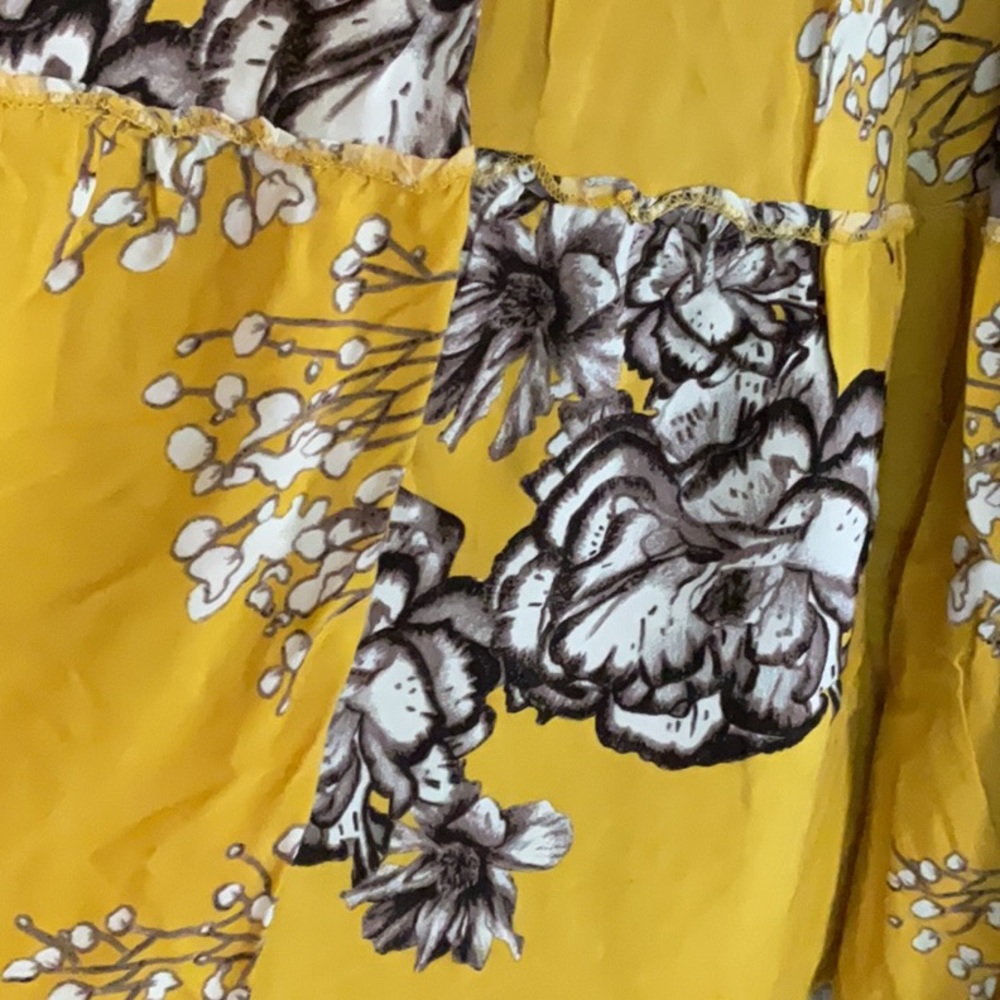 Floral Yellow tube top Maxi Dress - Picture 5 of 8